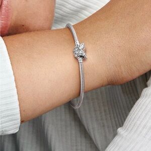 Butterfly Clasp Snake Chain Bracelet